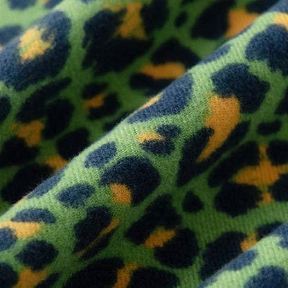 Leopard Print Scarf, Green