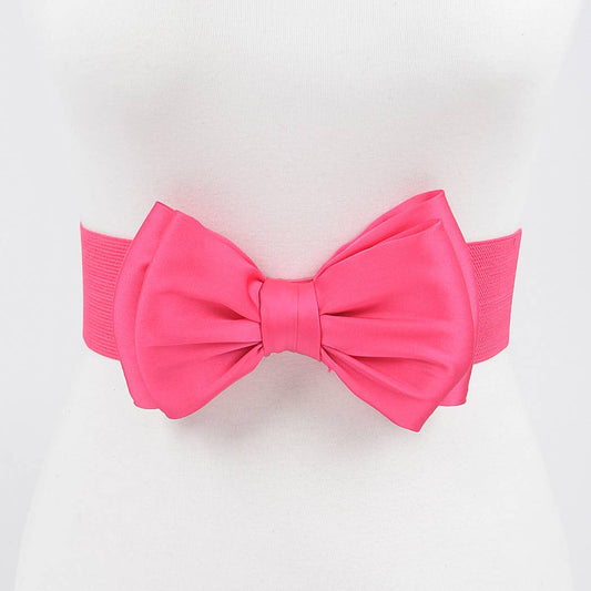 Bow Stretch Belt, Pink