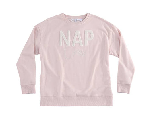 "NAP CREW" SWEATSHIRT, BLUSH: Blush / Large