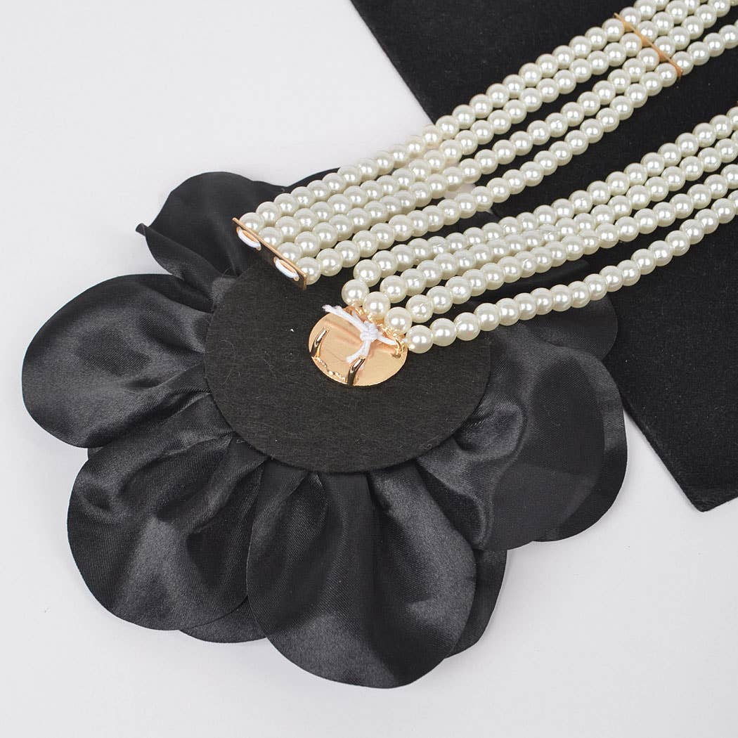 Coco Flower & Pearl Elastic Belt