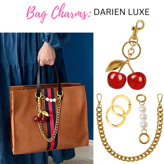 Set of 3 Bag Charms, Darien Luxe