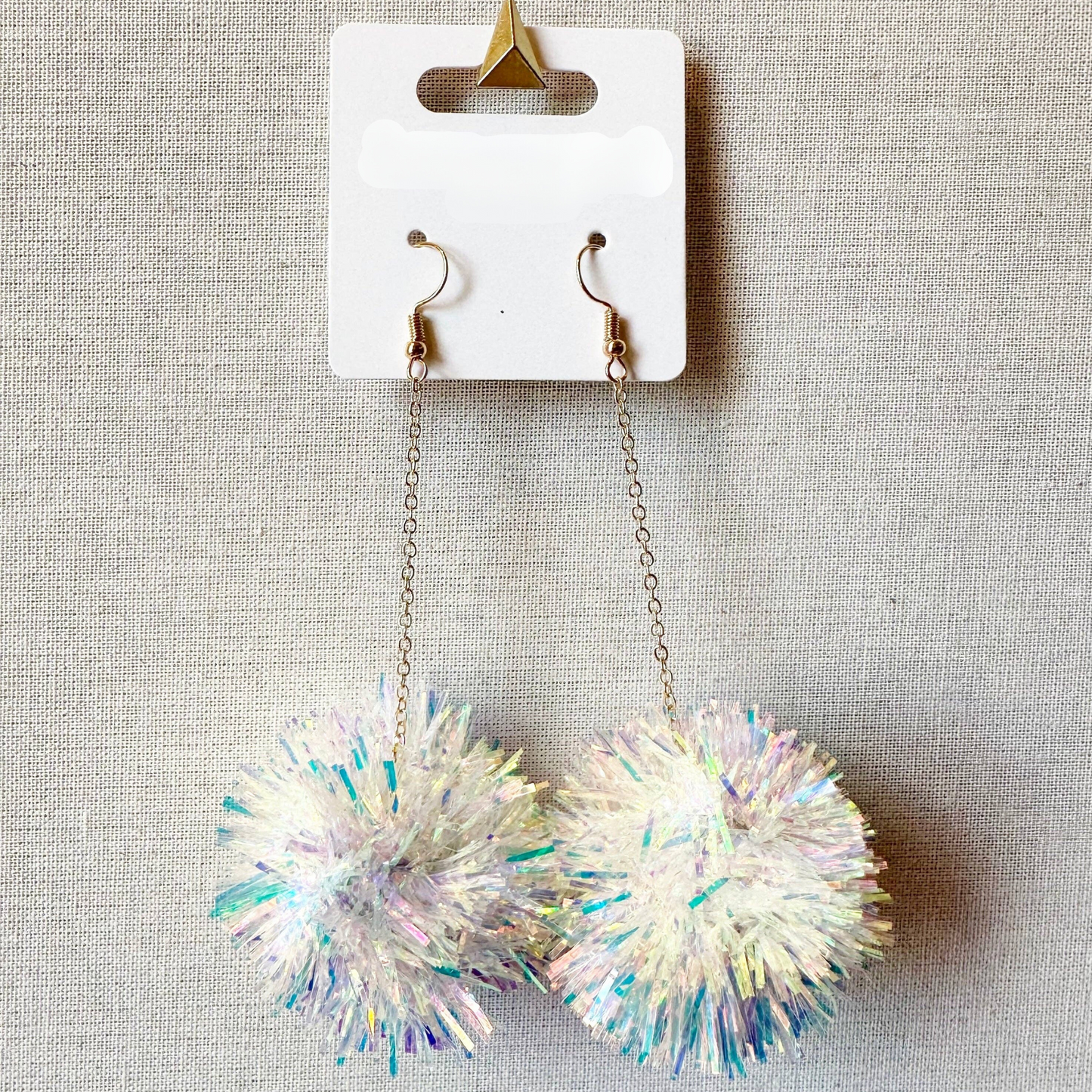 Gabby Tinsel Earrings, Iridescent