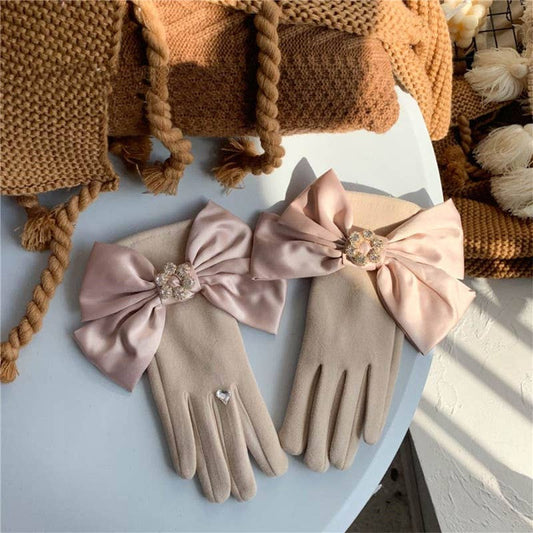 Isabella Satin Bow Gloves